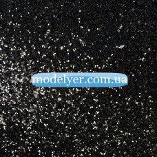 Ткань Глиттер на хб плотный крупный (черный)